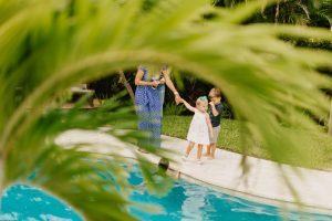 Family enjoying Villa Victoriana Pool